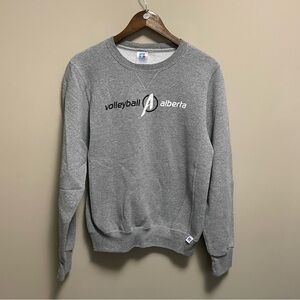 Volleyball Alberta Grey Crewneck Sweatshirt Men Women Small